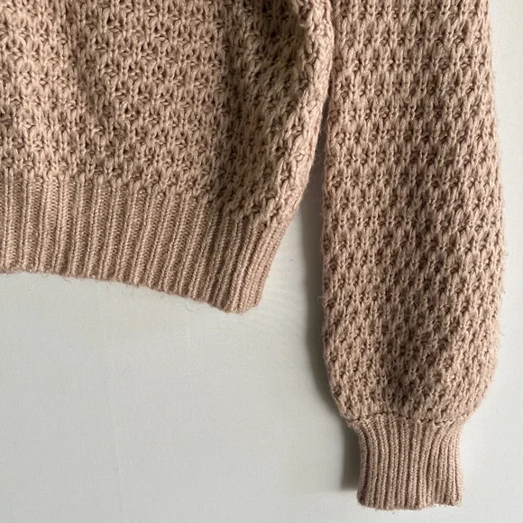 Colorblock Knit Sweater - Cream, Brown, Tan - Picture 3 of 6